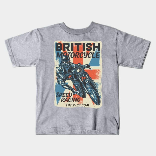 British Motorcycle Tazzum Kids T-Shirt by Tazzum